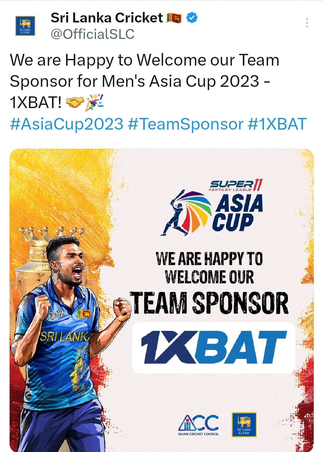 Sri Lanka Cricket Partners and Sponsors 2023