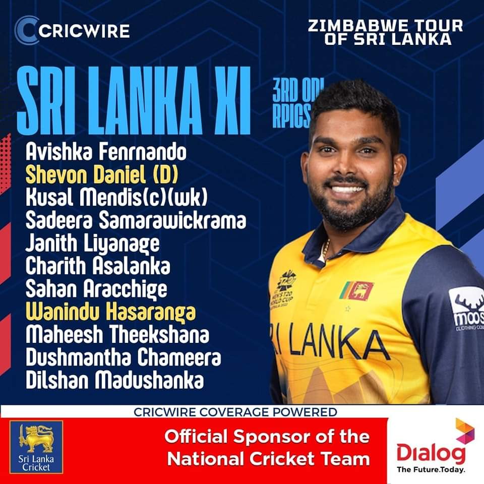 WATCH Zimbabwe Vs Sri Lanka 3rd ODI Newswire