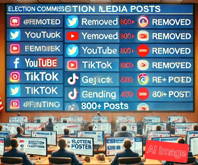 Social Media companies refuse to remove over 100 posts reported by EC