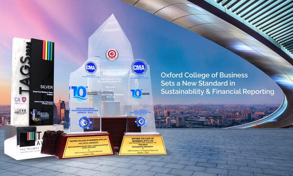 Oxford College of Business Sets a New Standard in Sustainability & Financial Reporting with Triple Accolades