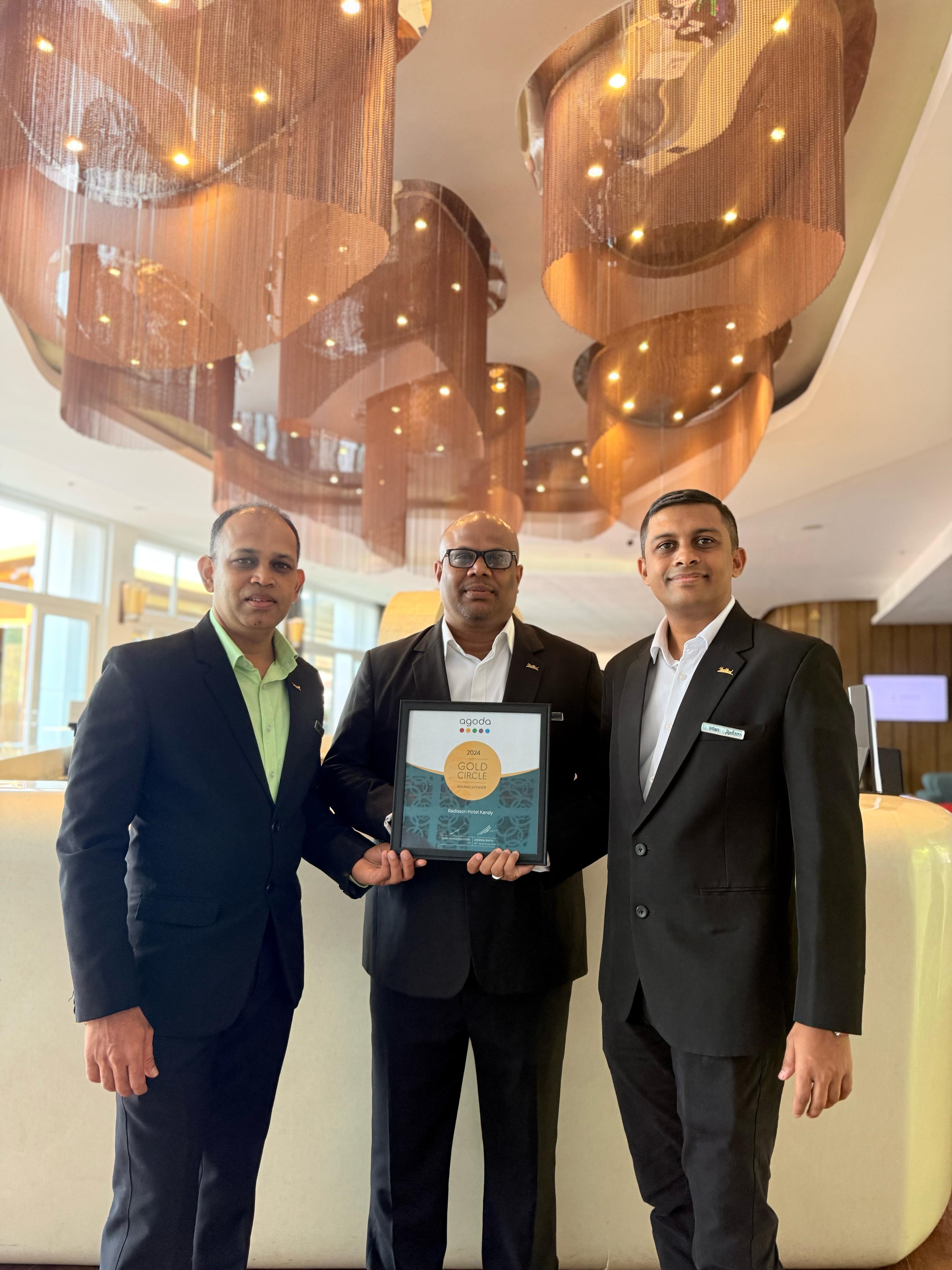 Radisson Hotel Kandy Honored with Agoda Gold Circle Award 2024