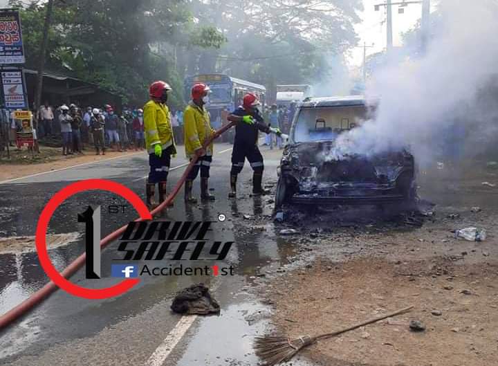 WATCH : SUV completely destroyed due to fire in Kosgama - Newswire