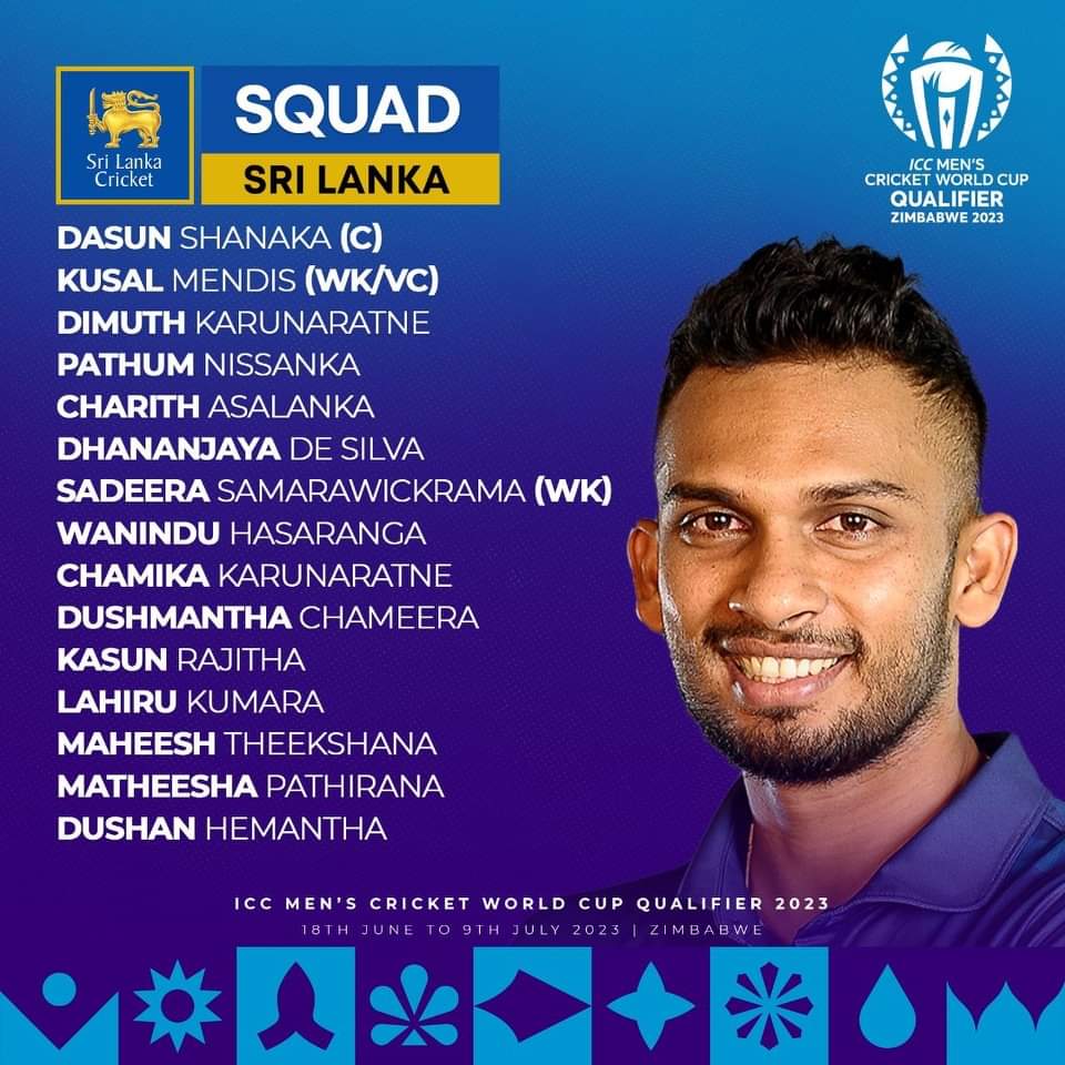 Official : 15 member SL squad for World Cup qualifiers announced - NewsWire